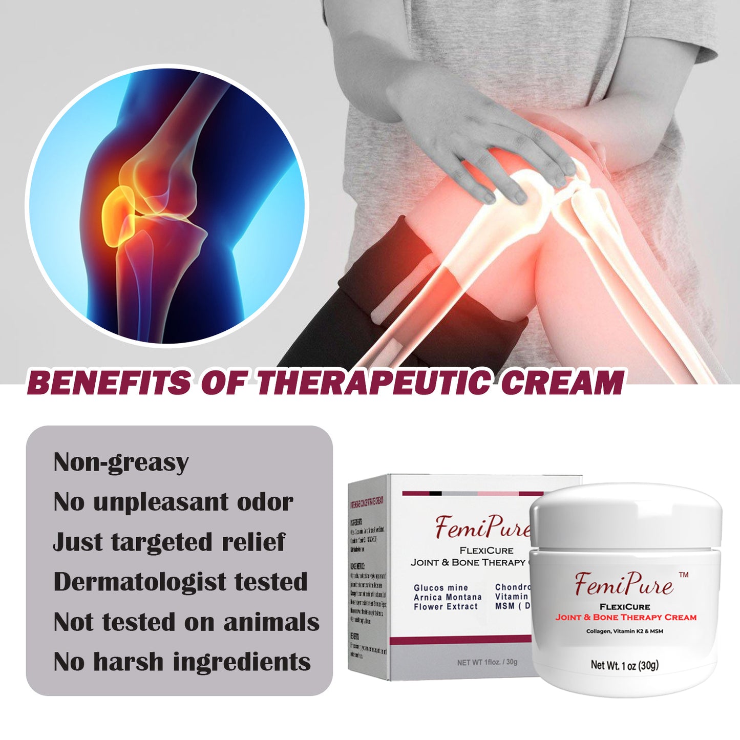 FemiPure™ PRO FlexiCure Joint & Bone Therapy Cream