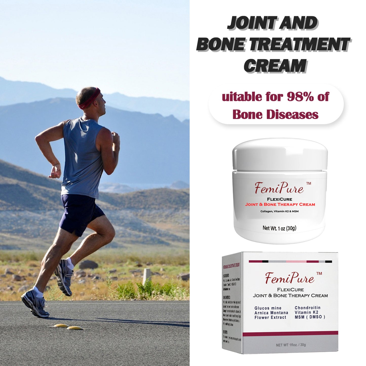 FemiPure™ PRO FlexiCure Joint & Bone Therapy Cream
