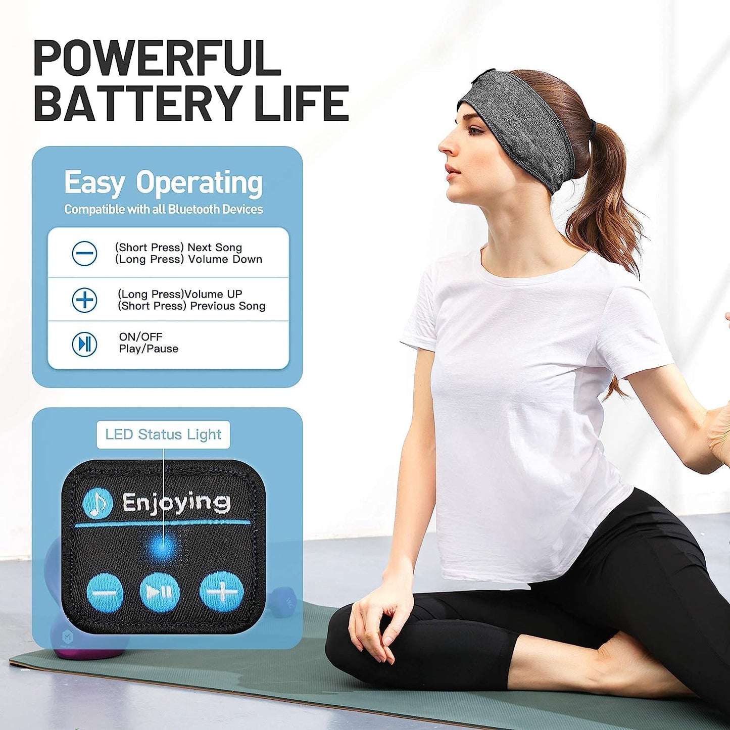 3 in 1 Sleep Headphones Bluetooth Eye Mask