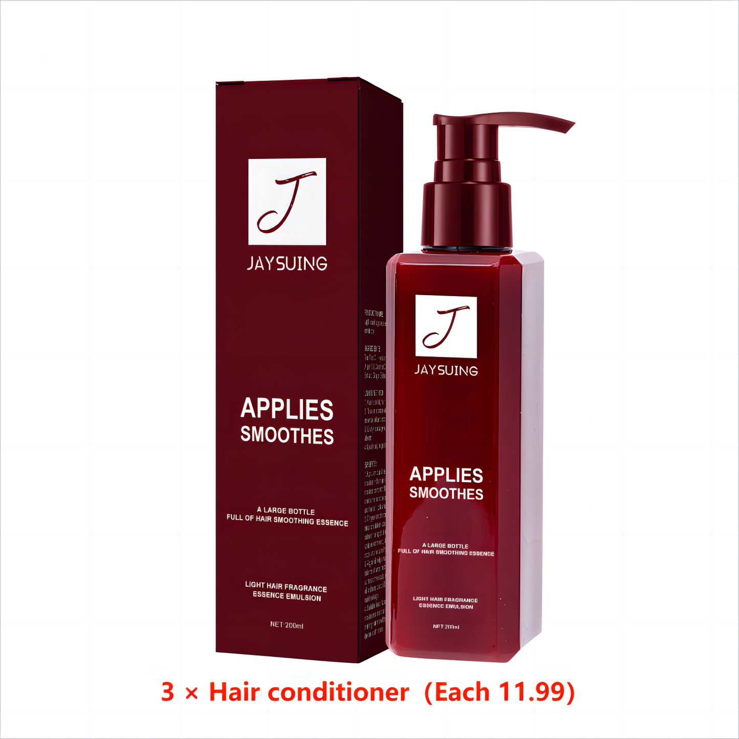 Jaysuing Keratin Hair Conditioner, repairs damaged, dry, and frizzy hair, leaving it nourished, smooth, and silky