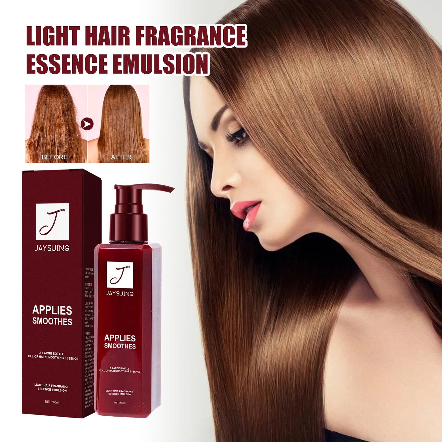 Jaysuing Keratin Hair Conditioner, repairs damaged, dry, and frizzy hair, leaving it nourished, smooth, and silky