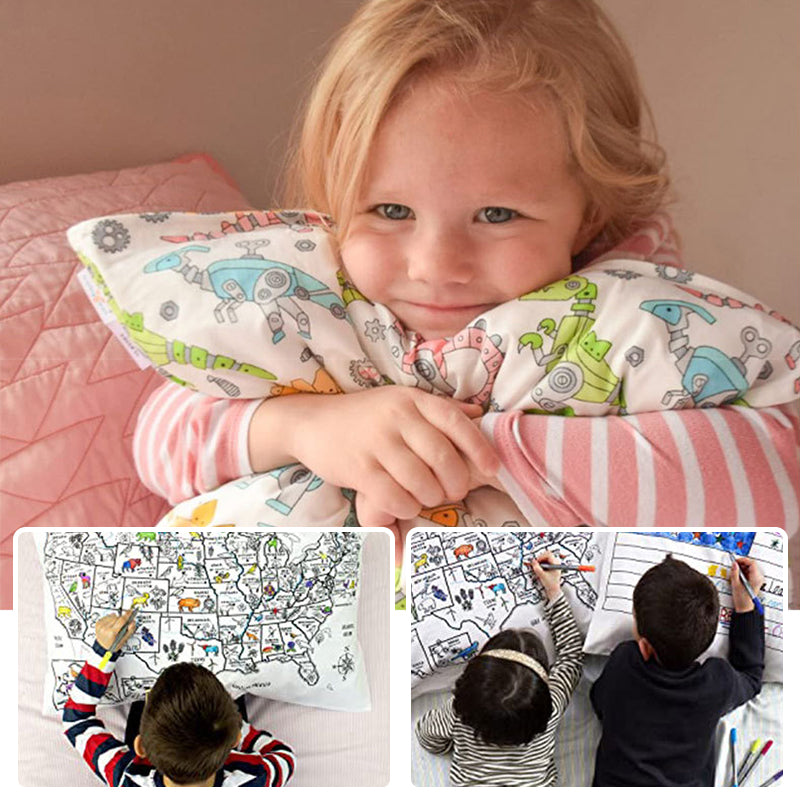 🔥Last Day Promotion- SAVE 70% color your own world map pillowcase