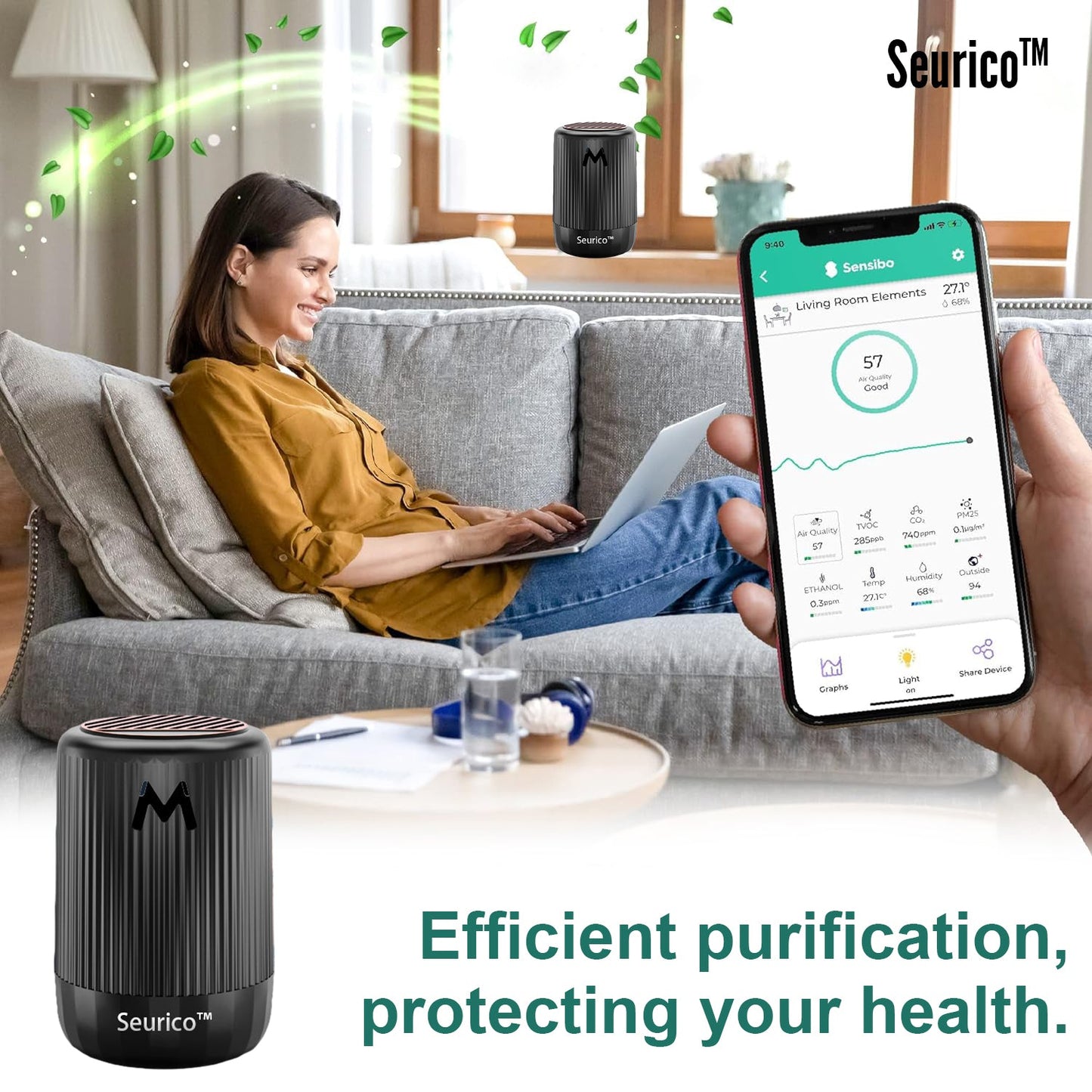 Seurico™ Air Purifier: Eliminate Dust and Viruses