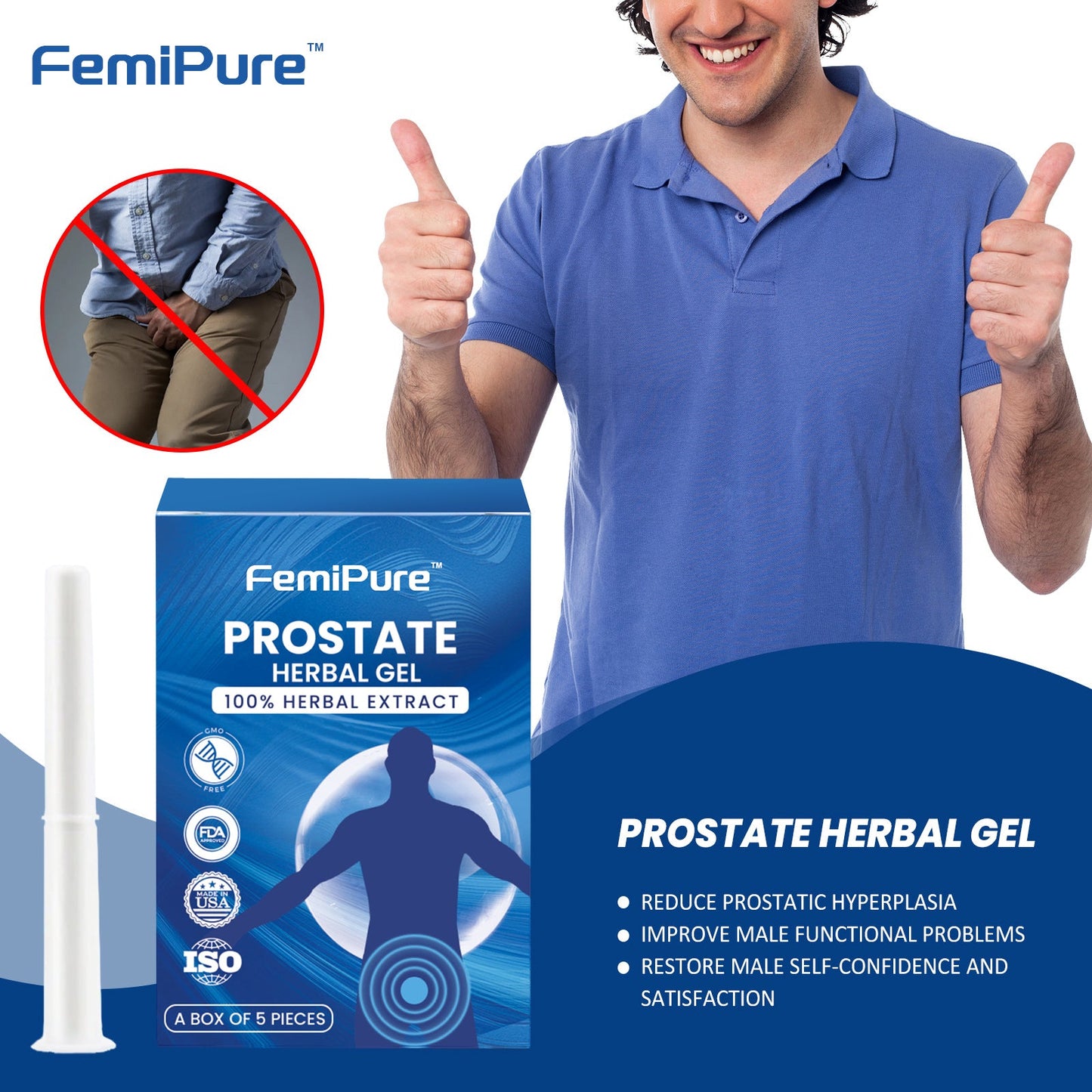 FemiPure™ Prostate Gel | Lengthens and Enlarges b