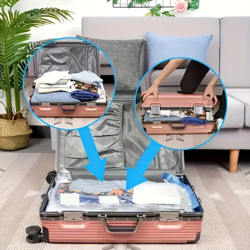 Vacuum Bags — Up to 80% More Space in Your Wardrobe or Suitcase, in Minutes