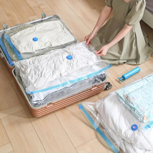 Vacuum Bags — Up to 80% More Space in Your Wardrobe or Suitcase, in Minutes