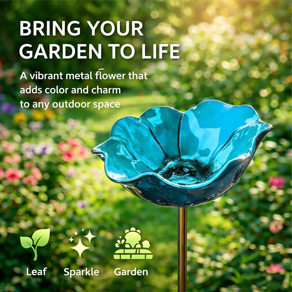 🔥2026 Mother's Day Gifts 50% Off🔥Handmade Metal Flower Garden Stake🐦