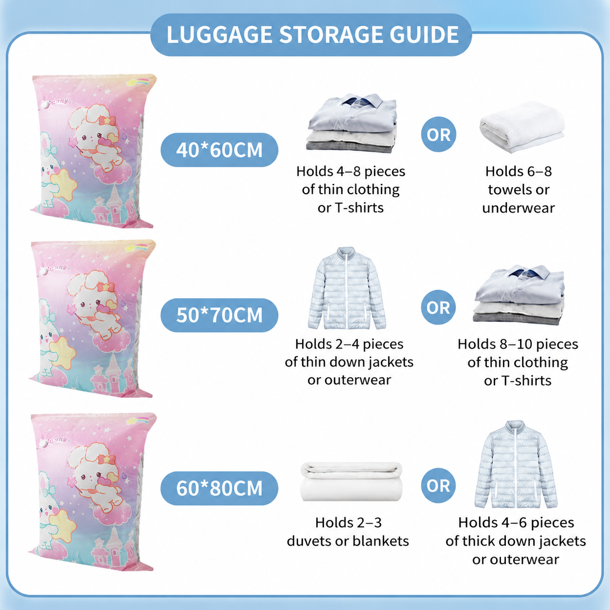 Vacuum Bags — Up to 80% More Space in Your Wardrobe or Suitcase, in Minutes