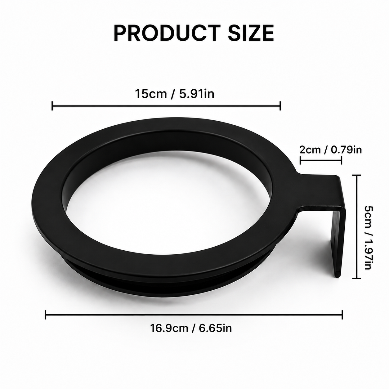 Cooler Can – Quick-Mount Outdoor Trash Can Accessory – Matte Black