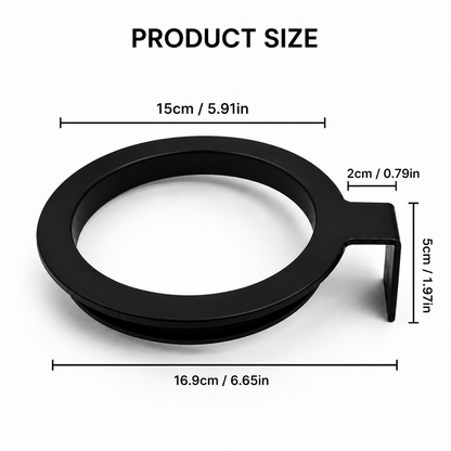 Cooler Can – Quick-Mount Outdoor Trash Can Accessory – Matte Black