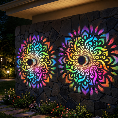 Mandala Solar Wall Lamp – Magical Patio Night Ambience