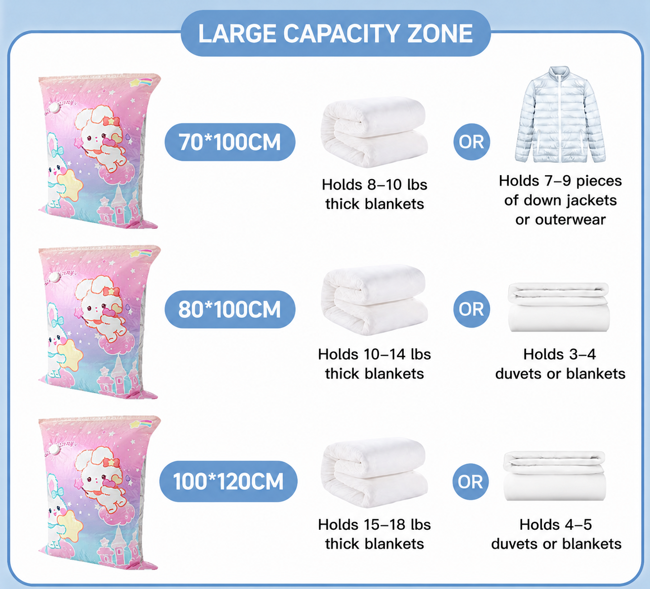 Vacuum Bags — Up to 80% More Space in Your Wardrobe or Suitcase, in Minutes