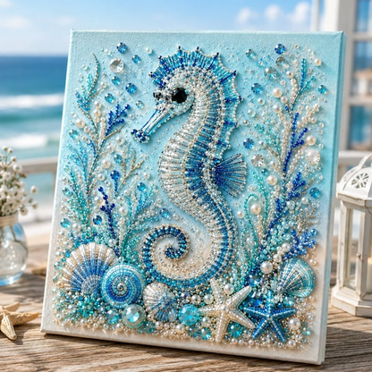 🔥 Last Day 55% OFF - 🌊✨ Ocean Theme Pearl Art DIY Kit – Relaxing DIY Craft to Create Stunning Coastal Artwork
