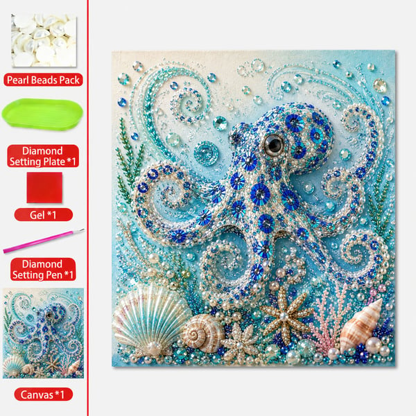 🔥 Last Day 55% OFF - 🌊✨ Ocean Theme Pearl Art DIY Kit – Relaxing DIY Craft to Create Stunning Coastal Artwork