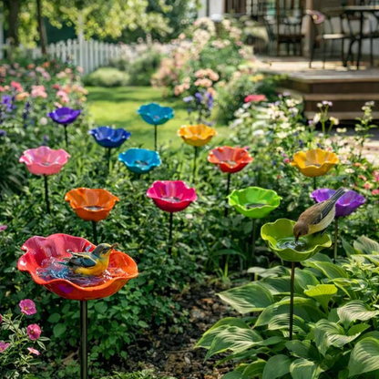 🔥2026 Mother's Day Gifts 50% Off🔥Handmade Metal Flower Garden Stake🐦