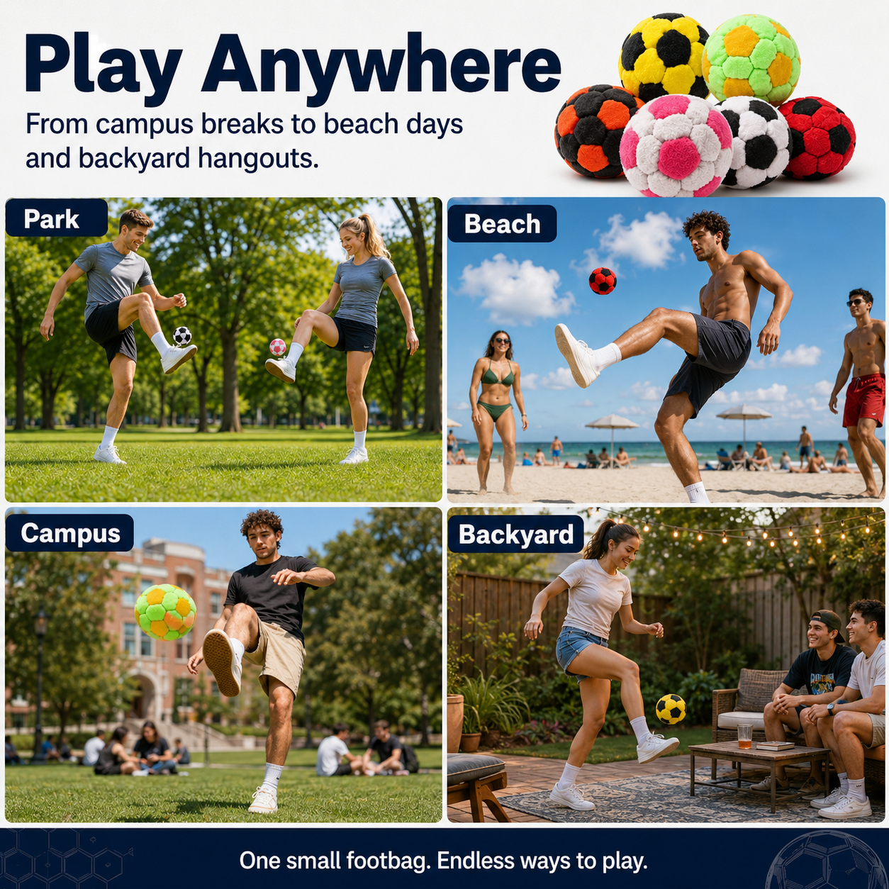 NBHUBS™🔥Soccer Hacky Footbag Sack, Soft Plush Soccer Footbags-(Buy two, get one free – today only)🔥