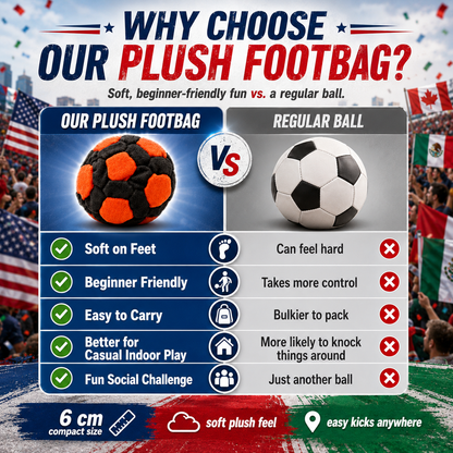NBHUBS™🔥Soccer Hacky Footbag Sack, Soft Plush Soccer Footbags-(Buy two, get one free – today only)🔥