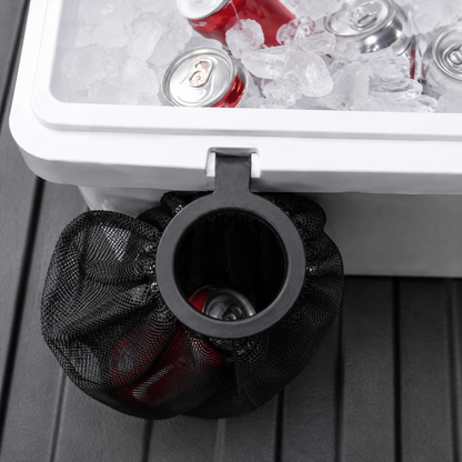 Cooler Can – Quick-Mount Outdoor Trash Can Accessory – Matte Black
