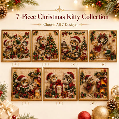 🎅🐱 LAST DAY 50% OFF-3D Pearl Christmas Cat Art Kit-Beginner-Friendly DIY Holiday Decoration ❄️🎄(Buy 2 Get Free Shipping)