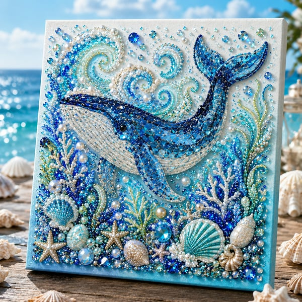 🔥 Last Day 55% OFF - 🌊✨ Ocean Theme Pearl Art DIY Kit – Relaxing DIY Craft to Create Stunning Coastal Artwork