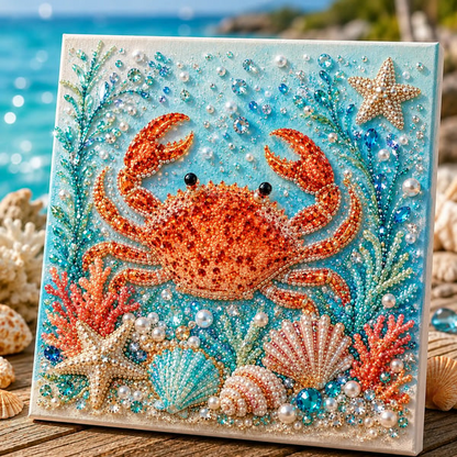 🔥 Last Day 55% OFF - 🌊✨ Ocean Theme Pearl Art DIY Kit – Relaxing DIY Craft to Create Stunning Coastal Artwork