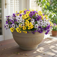 6 Bundles of Mixed 3 Colors(Purple White Yellow ) / 126 flowers