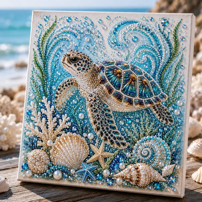 🔥 Last Day 55% OFF - 🌊✨ Ocean Theme Pearl Art DIY Kit – Relaxing DIY Craft to Create Stunning Coastal Artwork