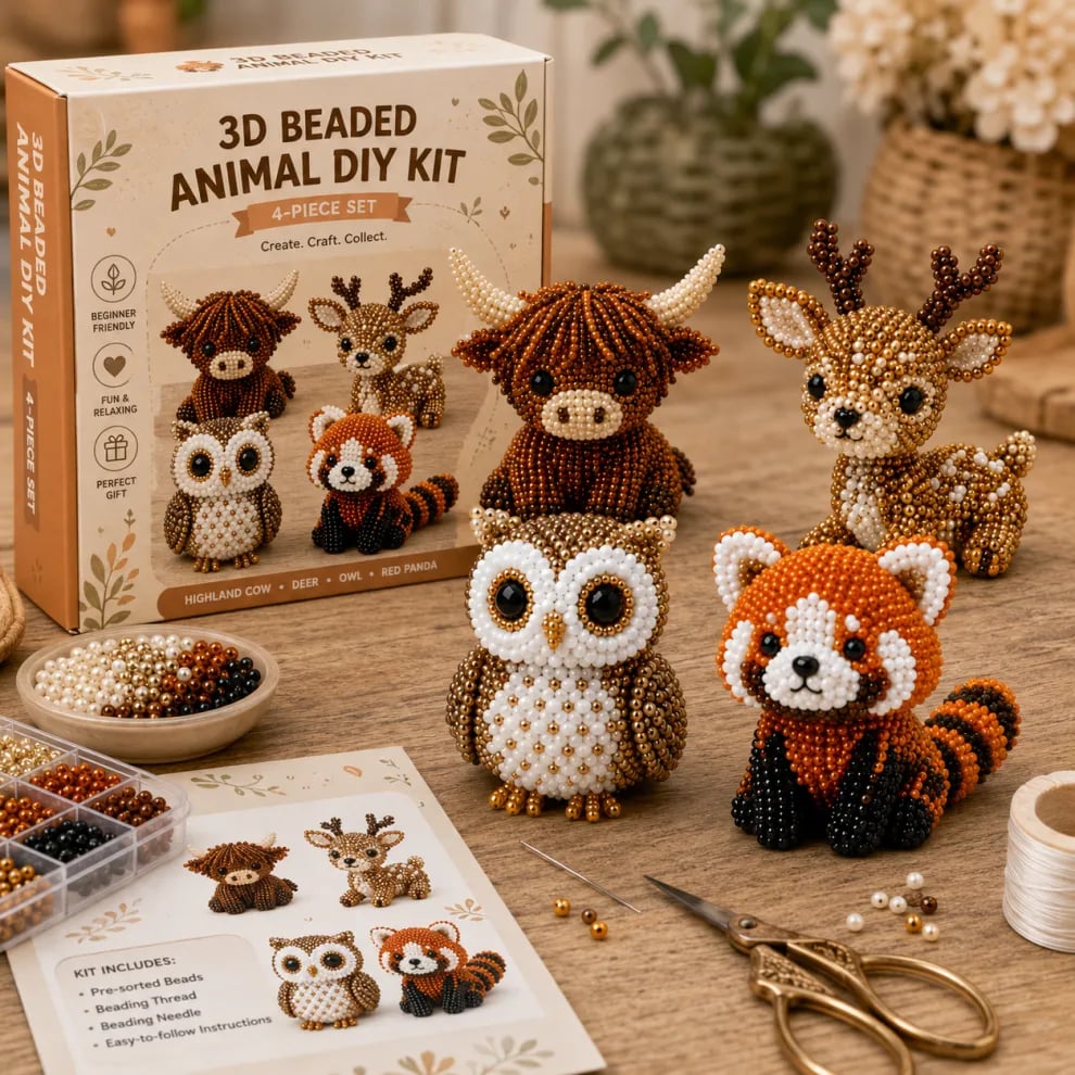 Petite 3D Beaded Animal Craft Kit