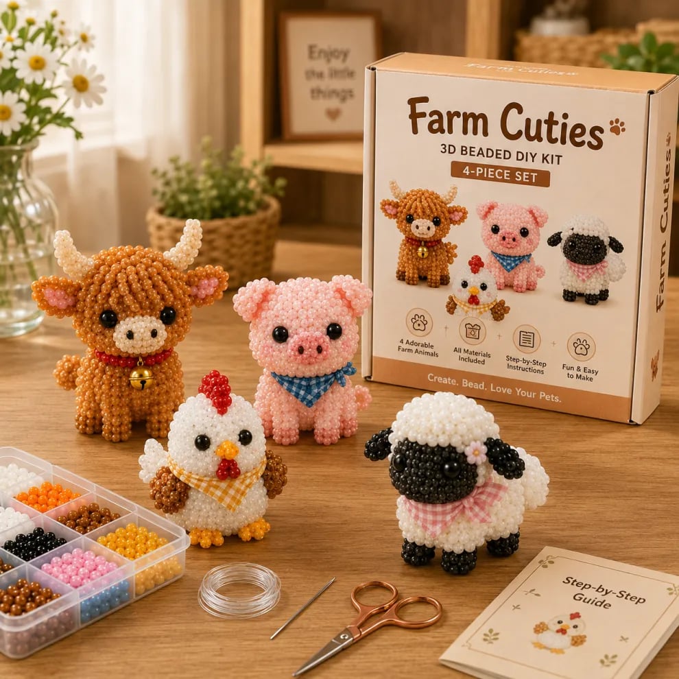 Petite 3D Beaded Animal Craft Kit