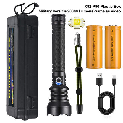 🔥LAST DAY SALE 49% OFF🔥 - LED Rechargeable Tactical Laser Flashlight 90000 High Lumens