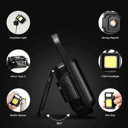 6 in 1 Mini Keychain Flashlight
